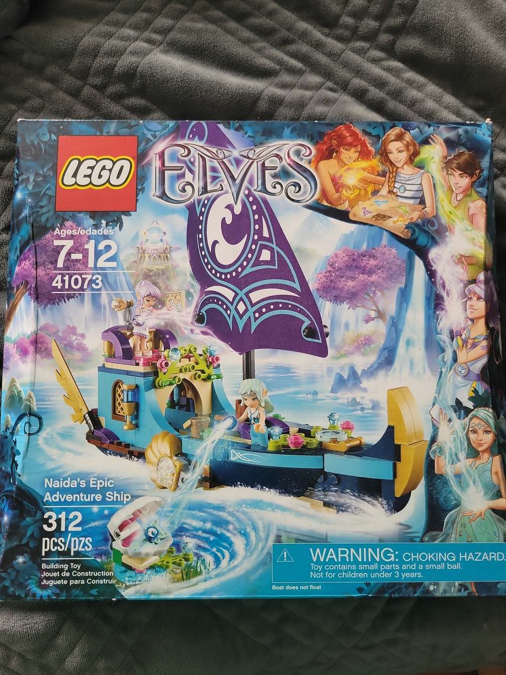 Brand new, factory sealed LEGO Elves set (41073 – Naida’s Epic Adventure Ship).